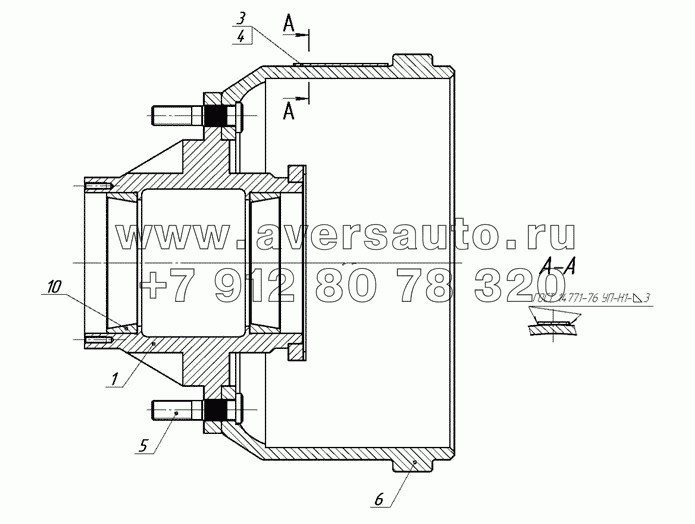 9693-3104010 Ступица с тормозным барабаном и ротором